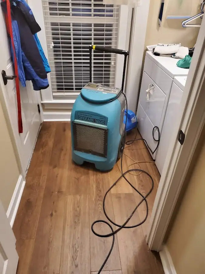 Commercial dehumidifier deployed for Flood Damage Cleanup in Huntington Park