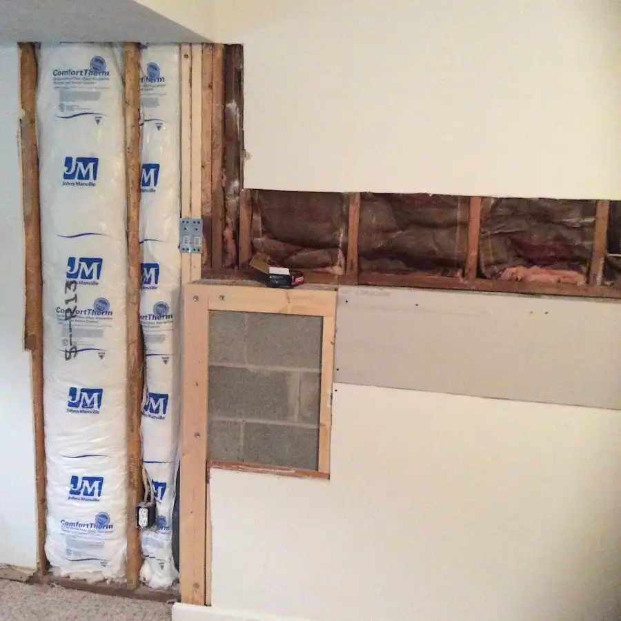 Wall insulation replacement during Contents Cleaning & Restoration in Huntington Park